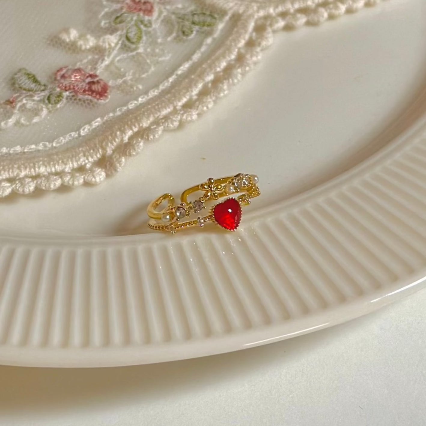 Blumenherzring - Jaimie