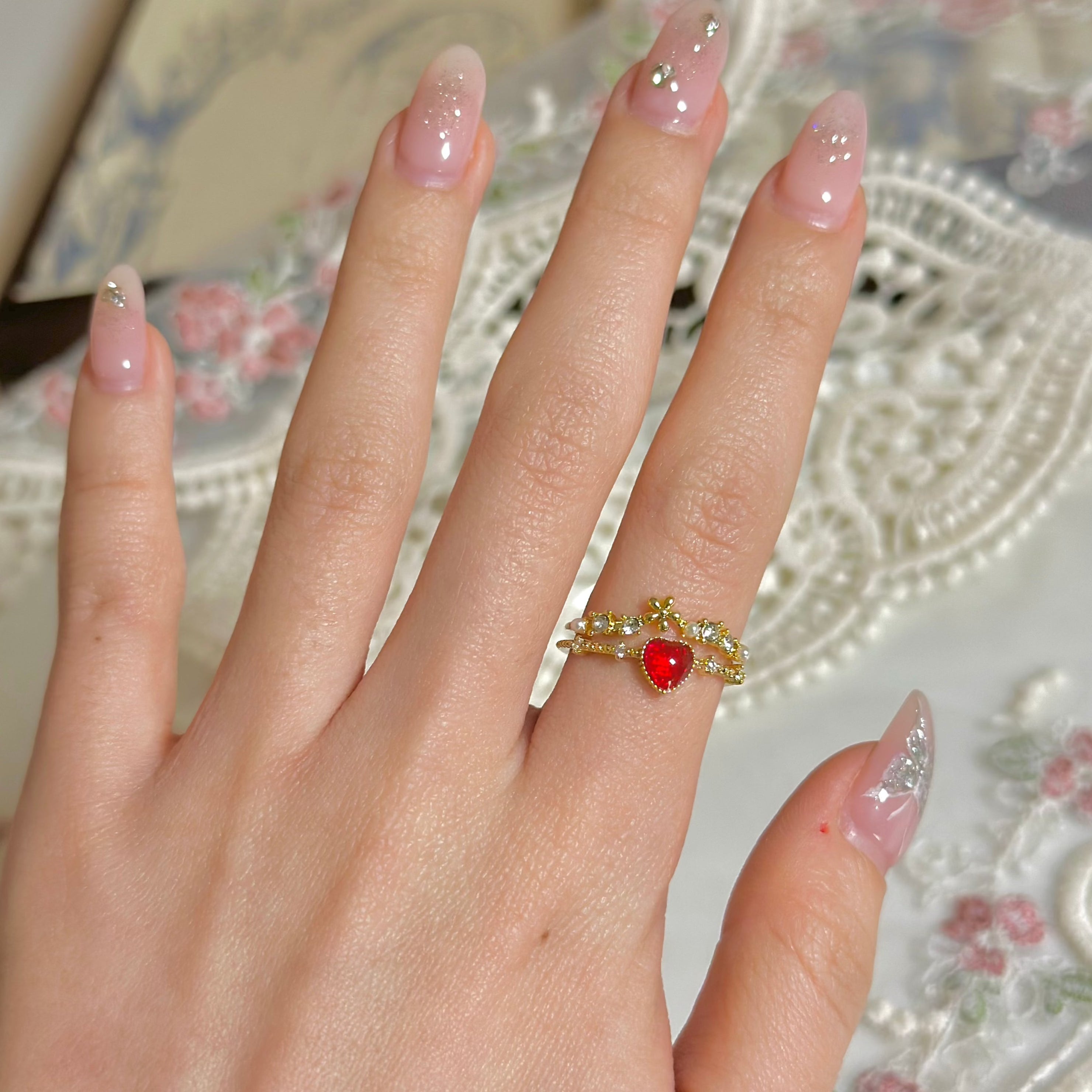 Blumenherzring - Jaimie