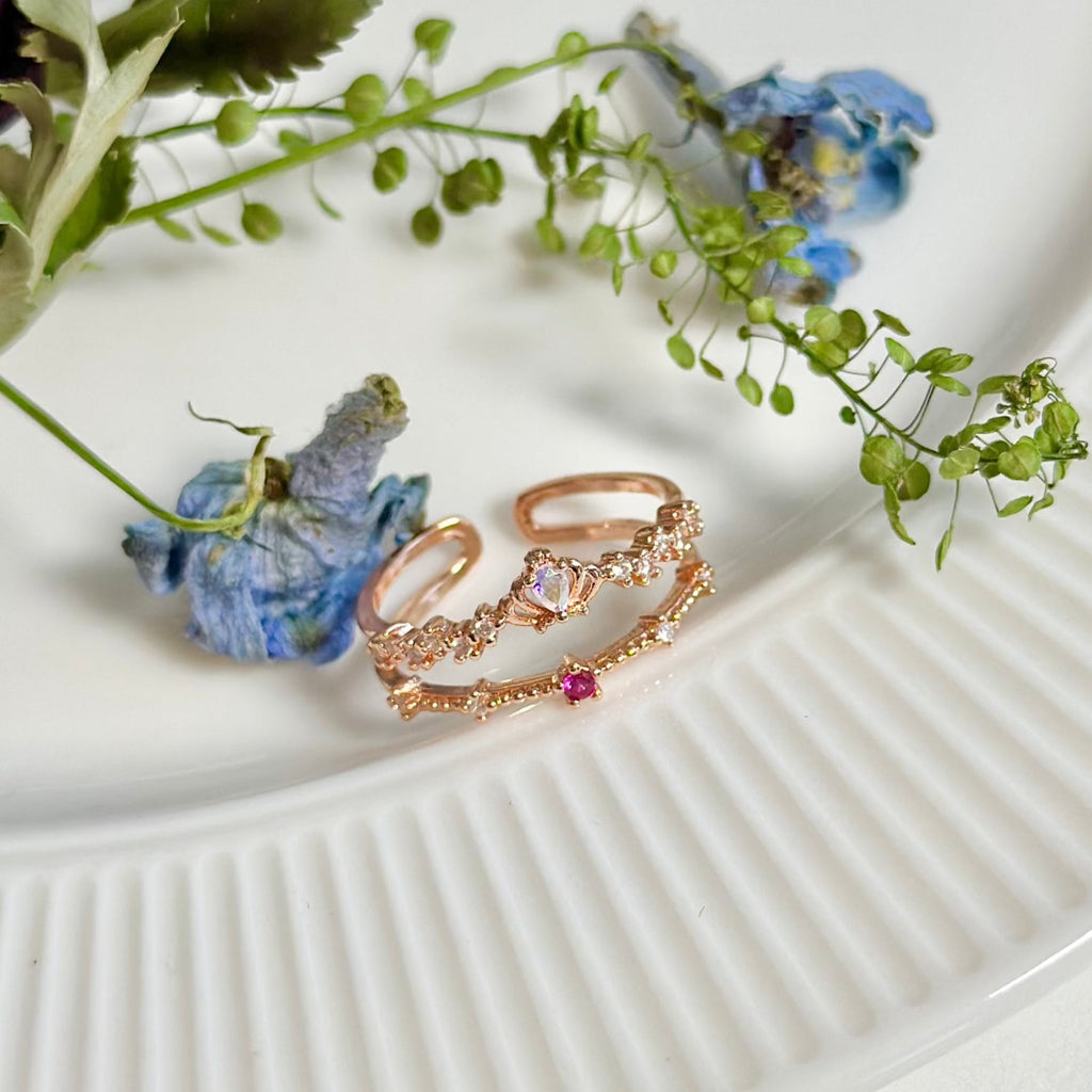 Tiara-Ring aus Roségold – Valentina