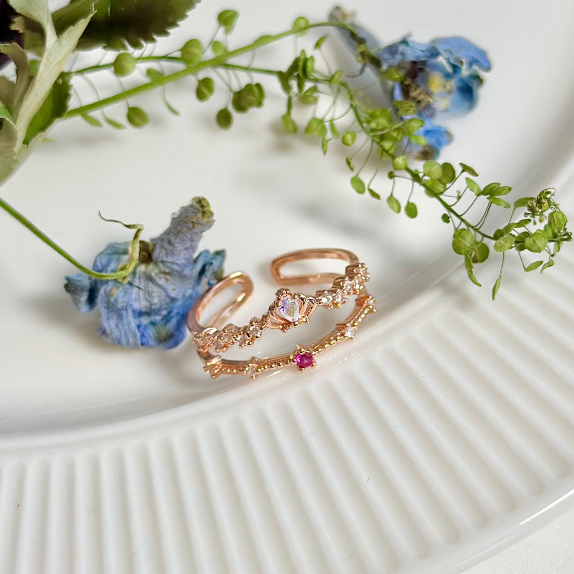 Tiara-Ring aus Roségold – Valentina