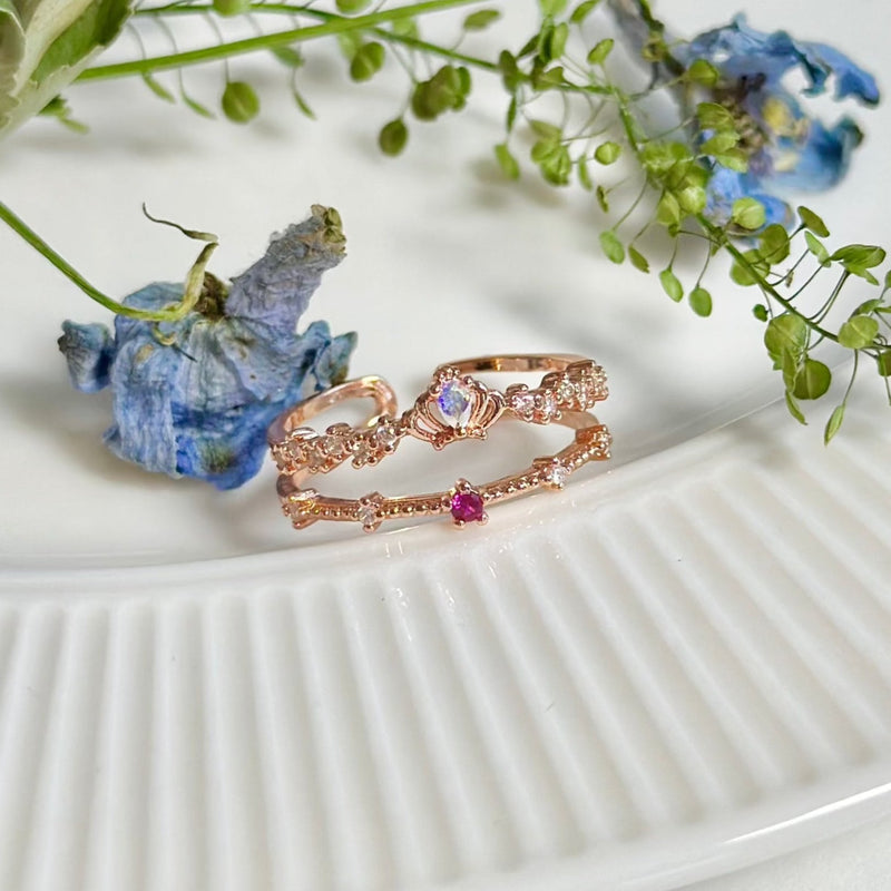 Tiara-Ring aus Roségold – Valentina