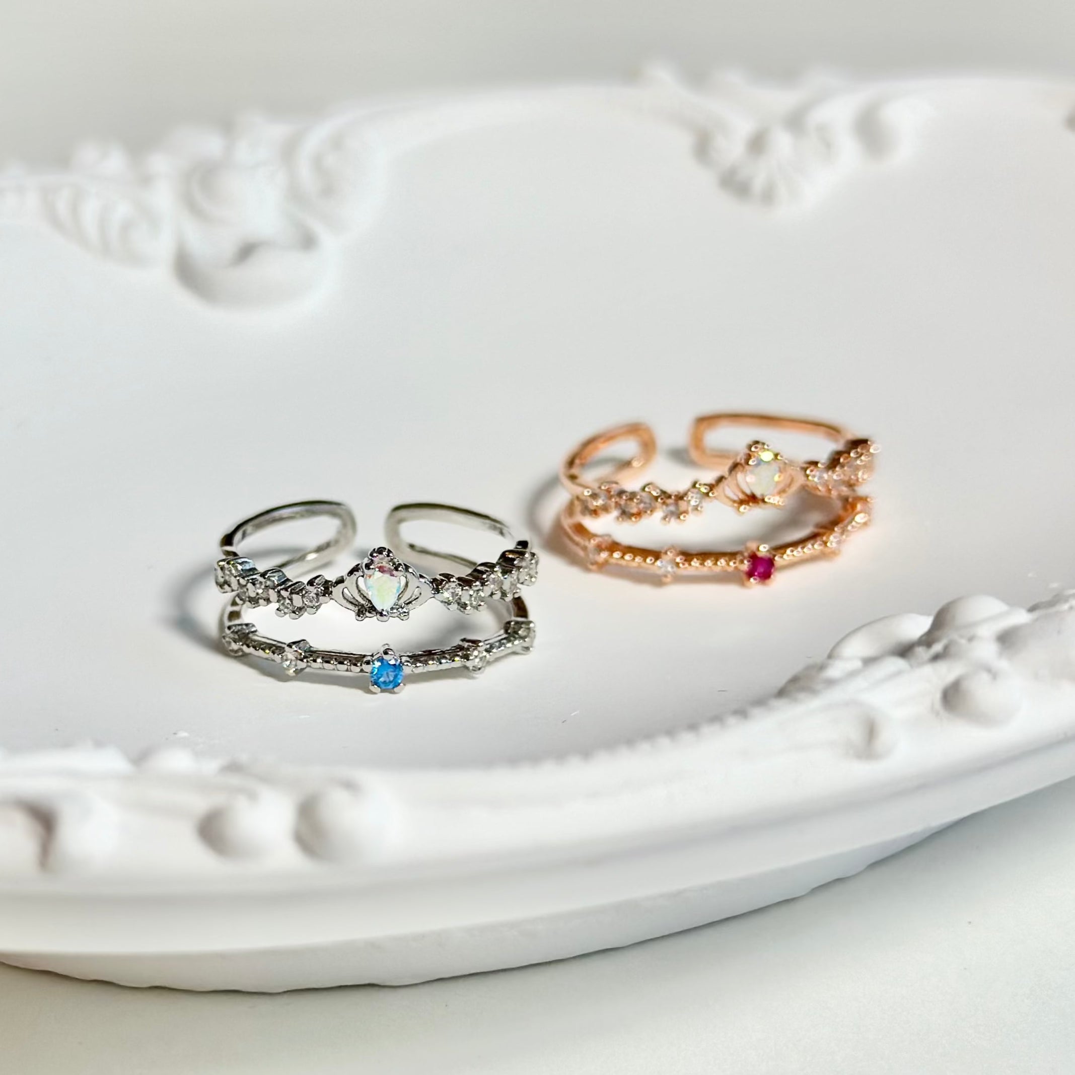 Tiara-Ring aus Roségold – Valentina