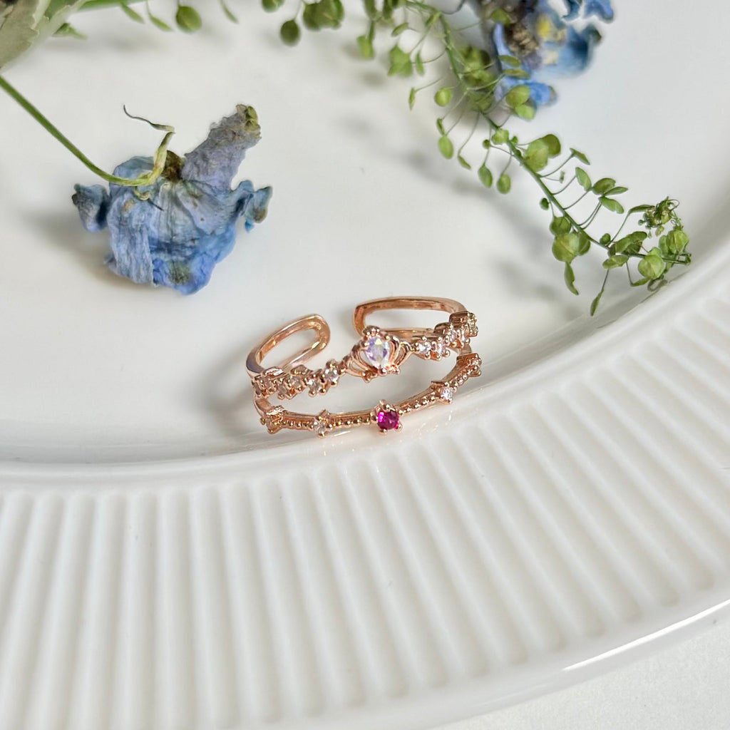 Tiara-Ring aus Roségold – Valentina