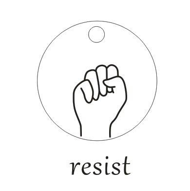 ASL Gebärdensprache Handgeste gestempelte Halskette