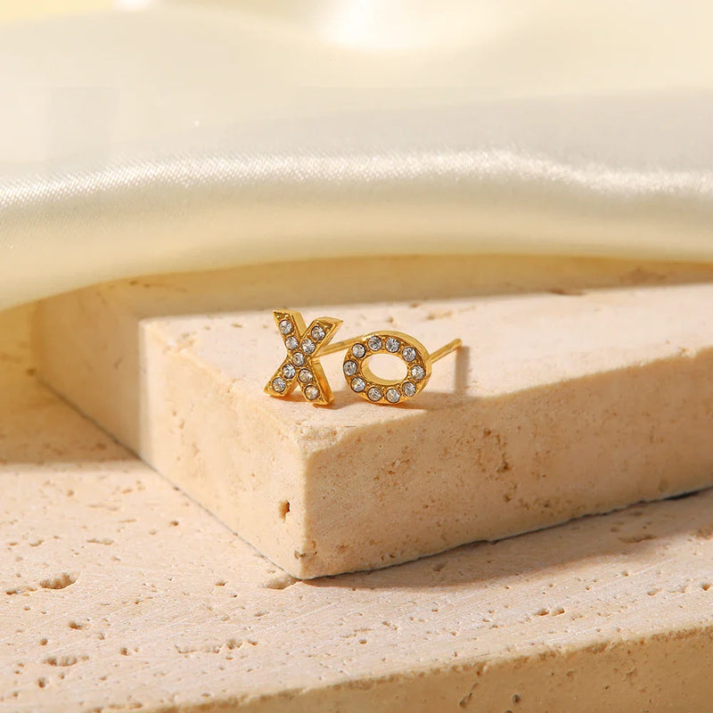 Zirkonia Buchstaben Ohrringe