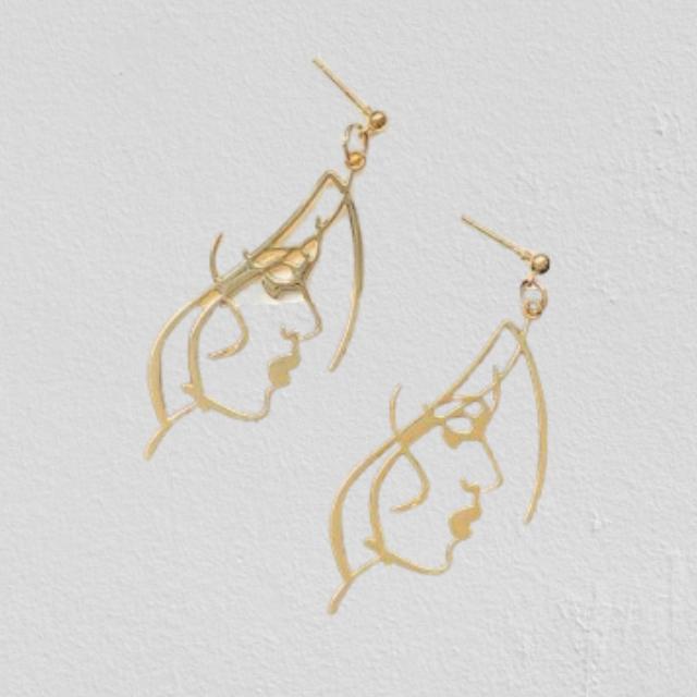 Abstrakte Kunst Gesicht Baumeln Ohrringe