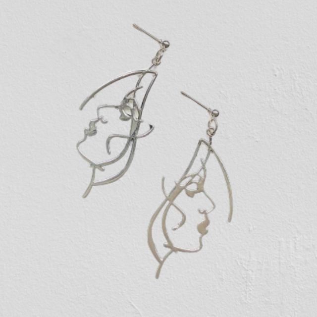 Abstrakte Kunst Gesicht Baumeln Ohrringe