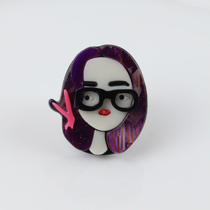 Verstellbare schöne, schicke Damen-Icons aus Acryl