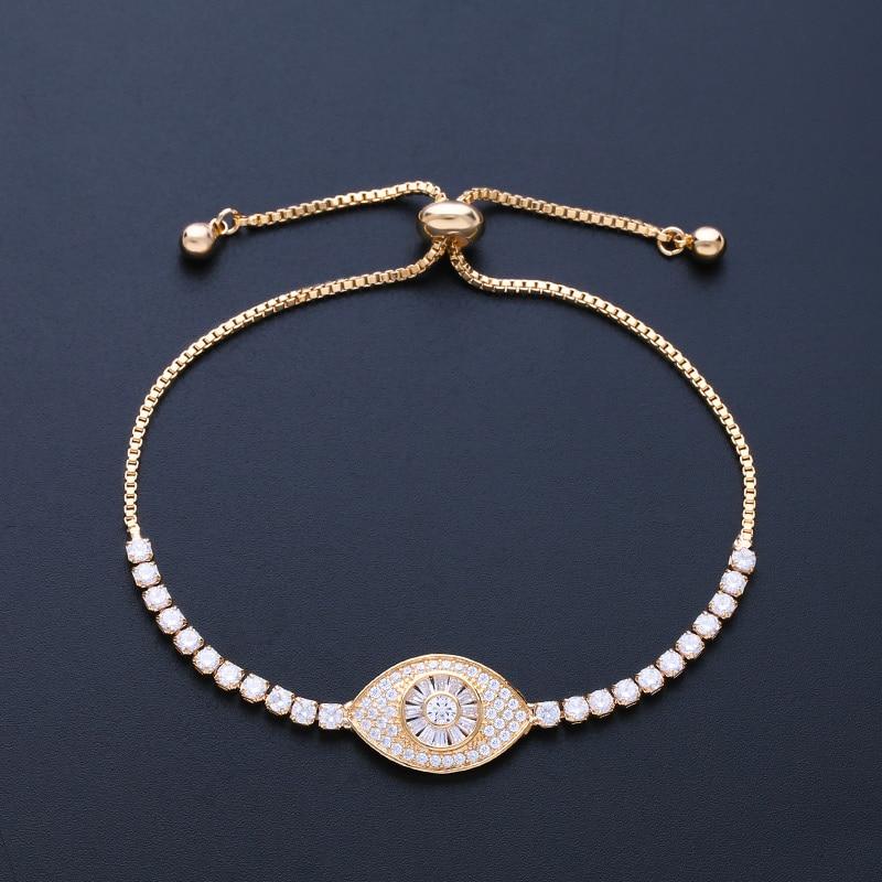 Verstellbares Charm-Armband mit mythischem Auge und Hamsa