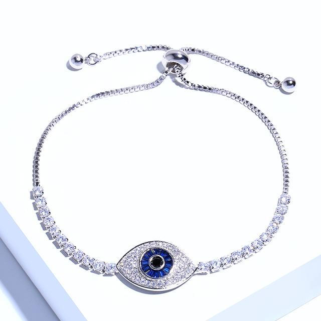 Verstellbares Charm-Armband mit mythischem Auge und Hamsa