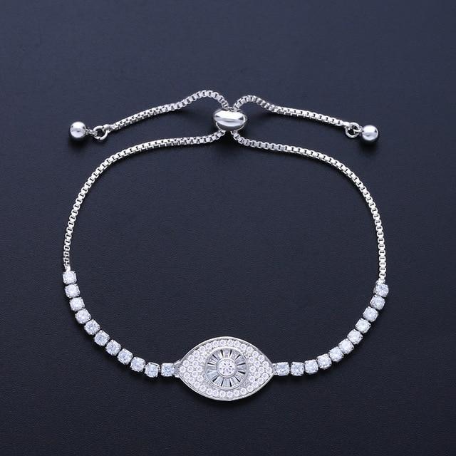 Verstellbares Charm-Armband mit mythischem Auge und Hamsa