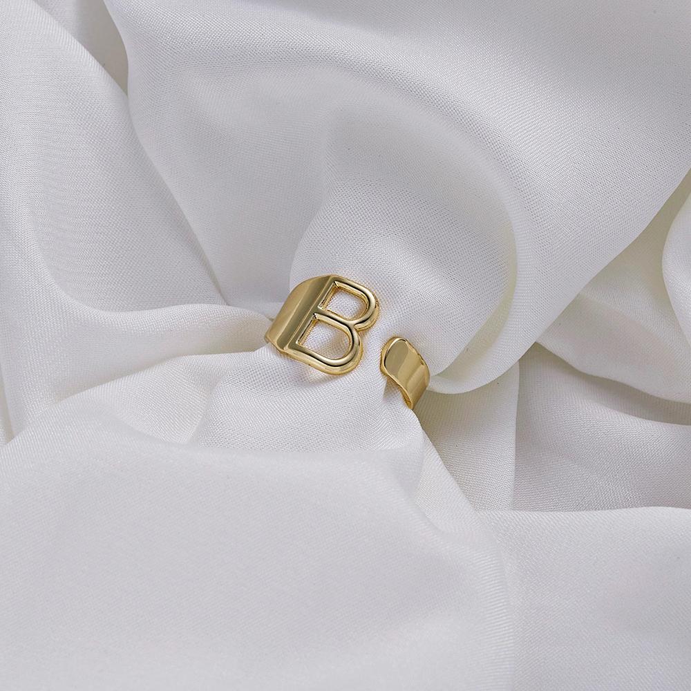 Verstellbare personalisierte A-Z-Anfangsbuchstabenringe