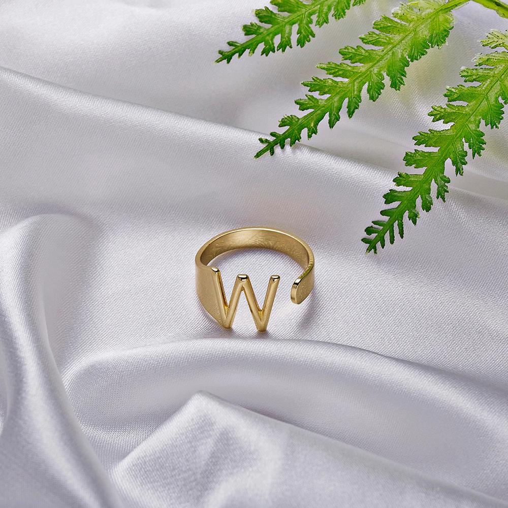 Verstellbare personalisierte A-Z-Anfangsbuchstabenringe