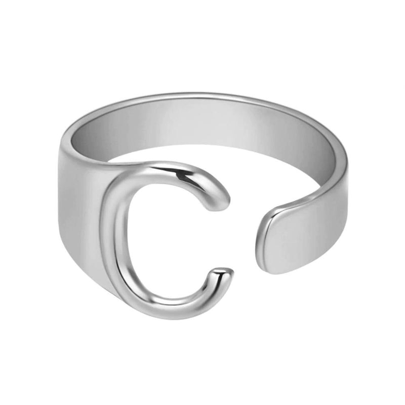 Verstellbare personalisierte A-Z-Anfangsbuchstabenringe