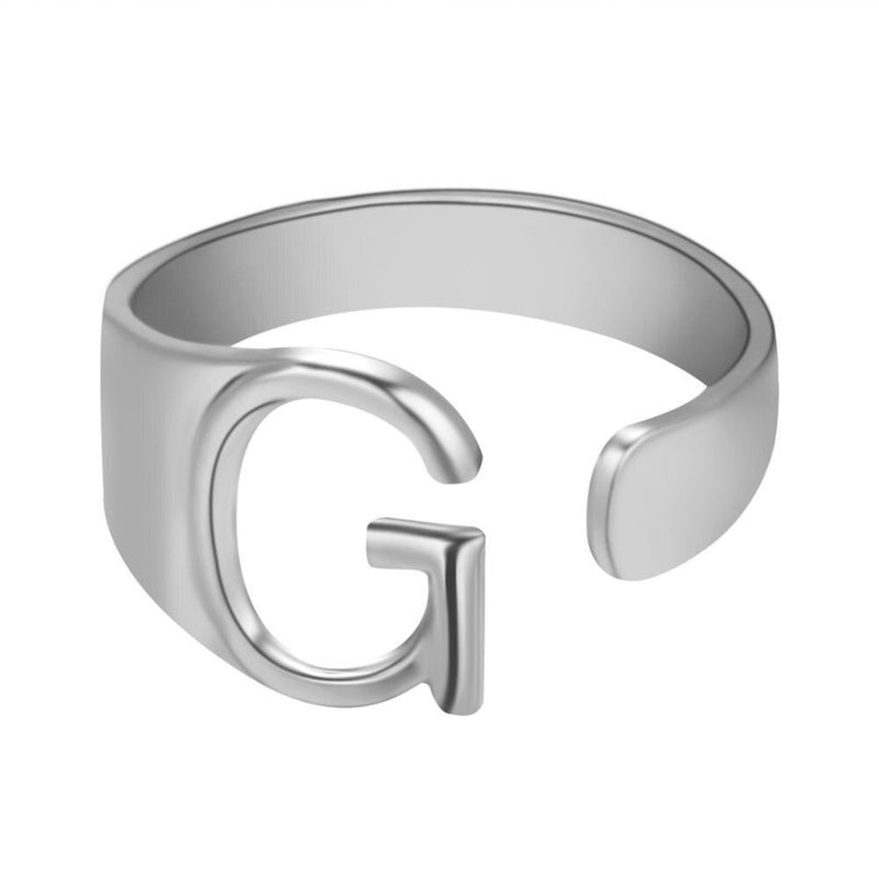 Verstellbare personalisierte A-Z-Anfangsbuchstabenringe