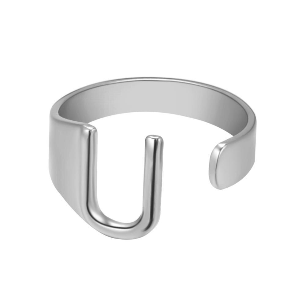 Verstellbare personalisierte A-Z-Anfangsbuchstabenringe