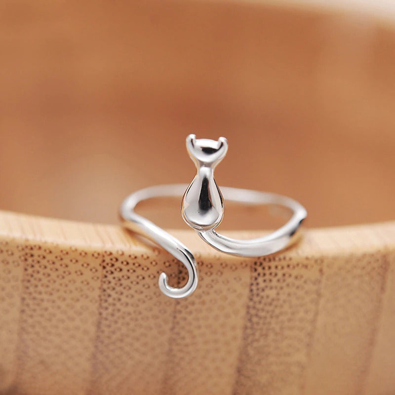 Verstellbare "perfekte" Katzen-Silberringe