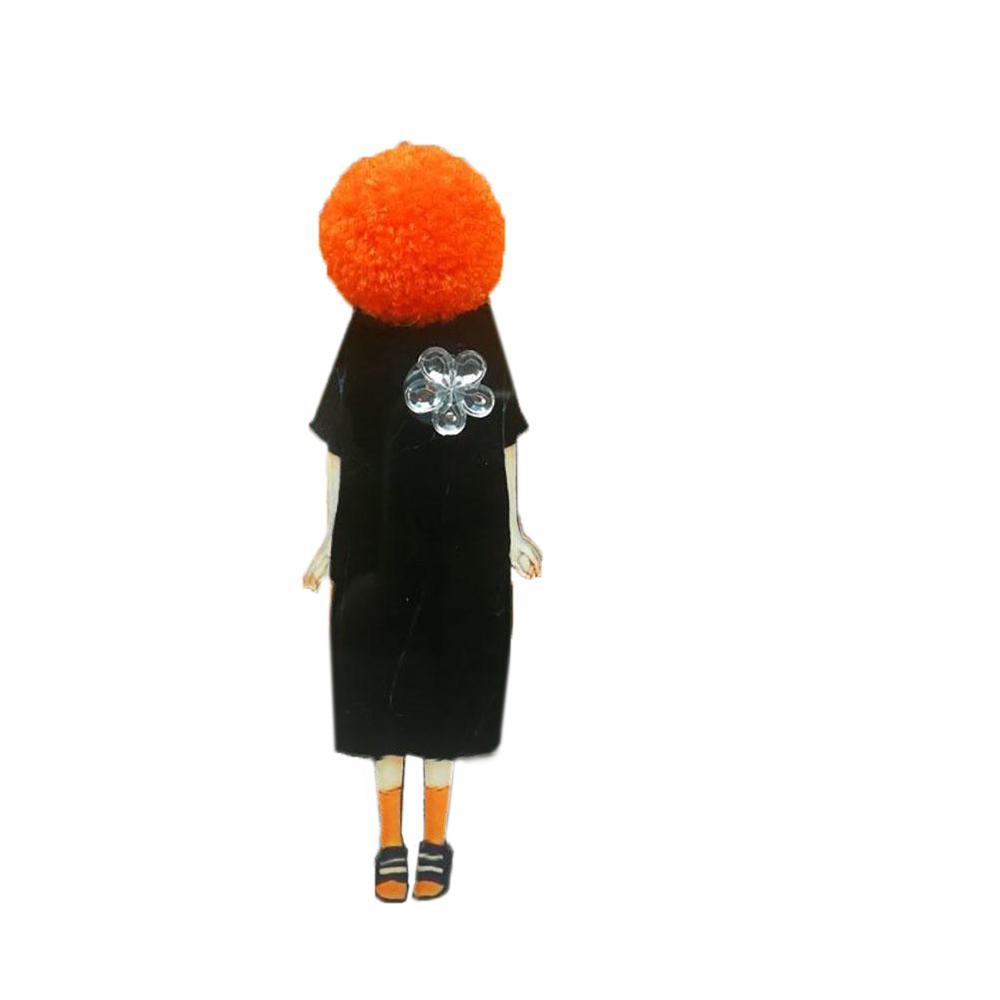Entzückende Mädchen Cartoon Modelle Pompom Brosche Pins Zubehör