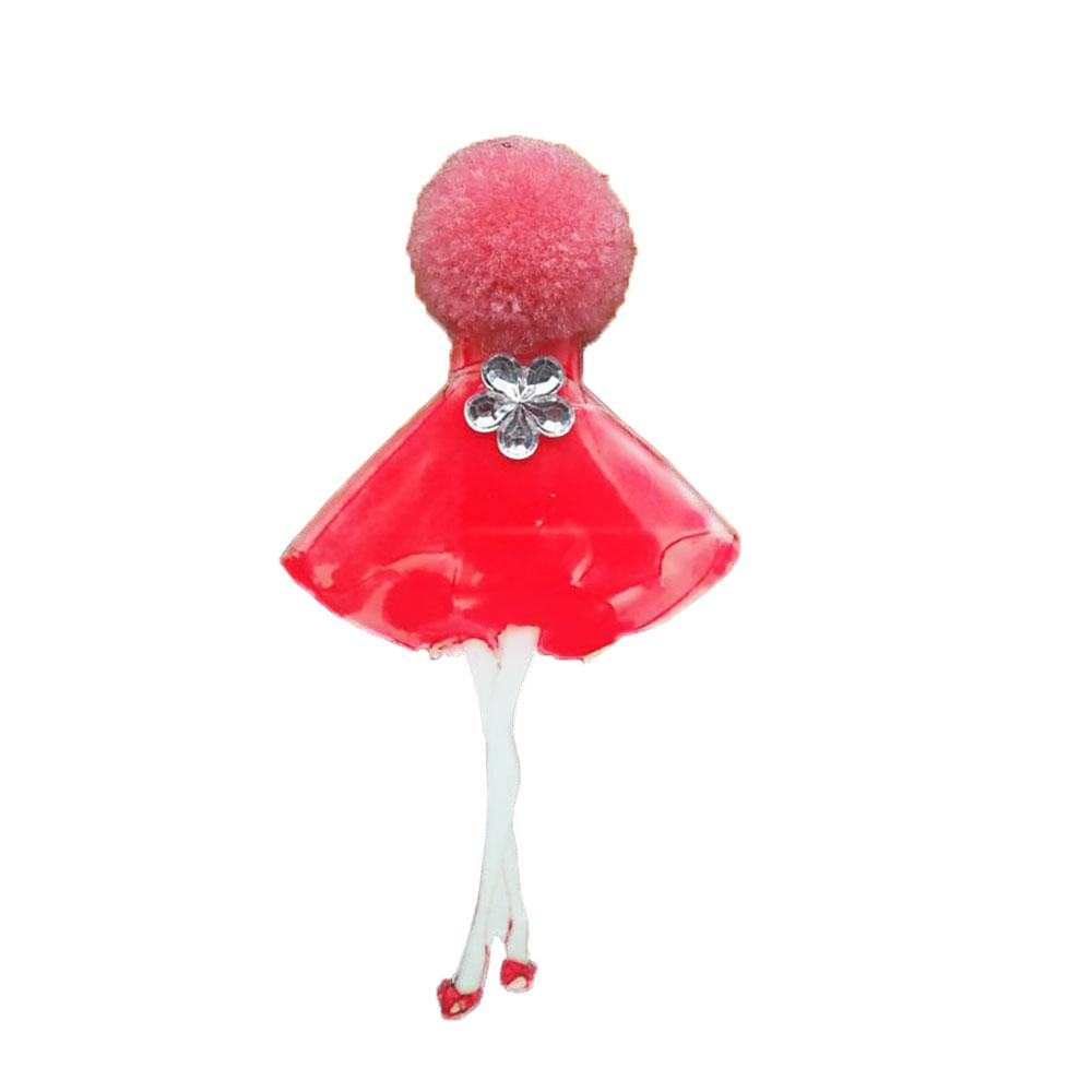Entzückende Mädchen Cartoon Modelle Pompom Brosche Pins Zubehör