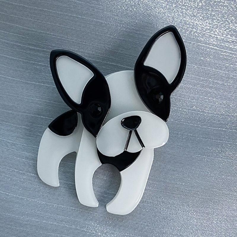 Entzückende handgemachte Cartoon Hund Acryl Brosche Pin