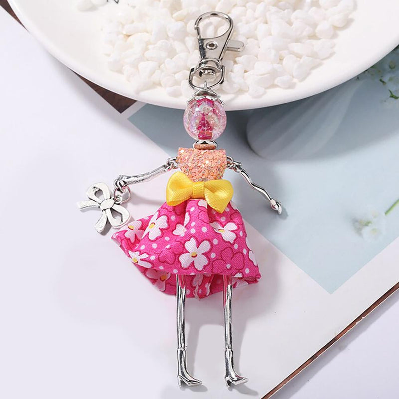Entzückender handgemachter Puppen-Schlüsselanhänger