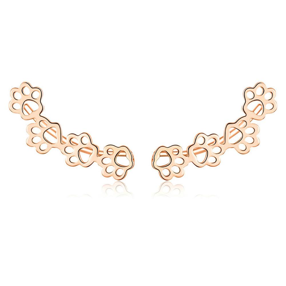 Entzückende Ohrstecker aus Sterlingsilber mit Pfotenabdruck