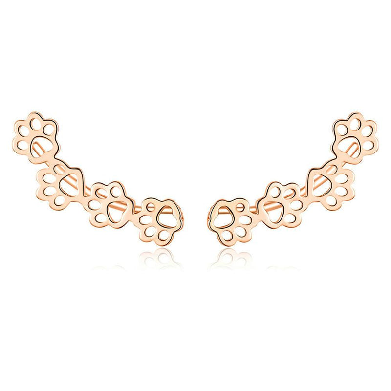 Entzückende Ohrstecker aus Sterlingsilber mit Pfotenabdruck