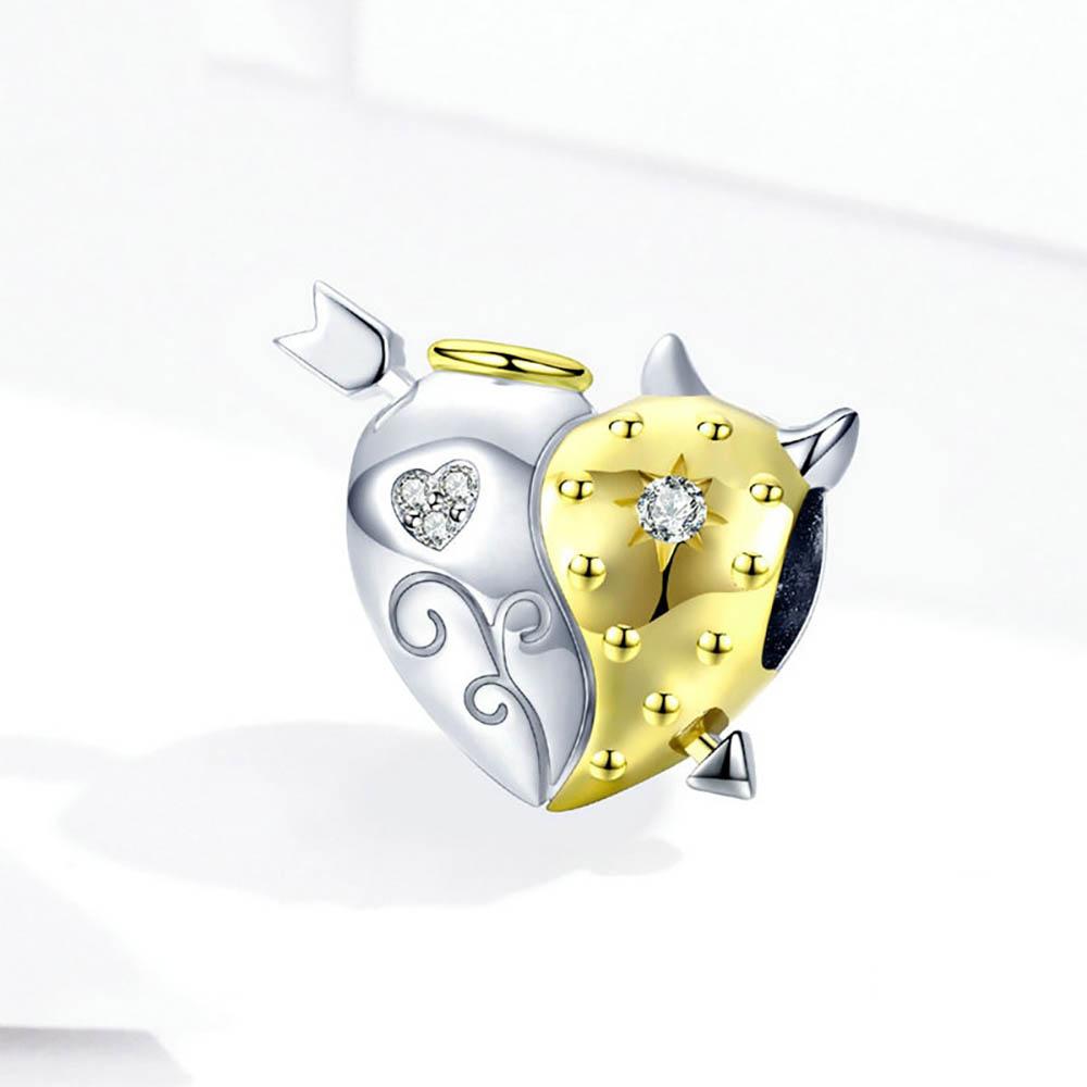 Verführerische Engel und Teufel Herz Charm Perlen