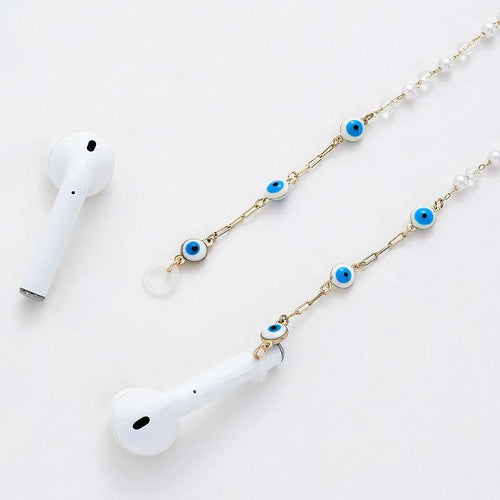 Anti-Verlust-Schlüsselband mit Perlen-Akzentkette für AirPods