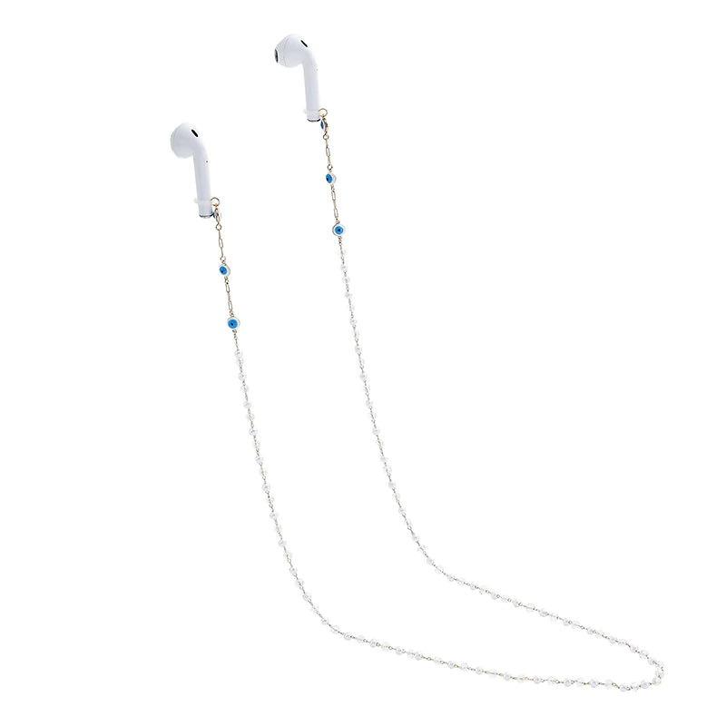 Anti-Verlust-Schlüsselband mit Perlen-Akzentkette für AirPods