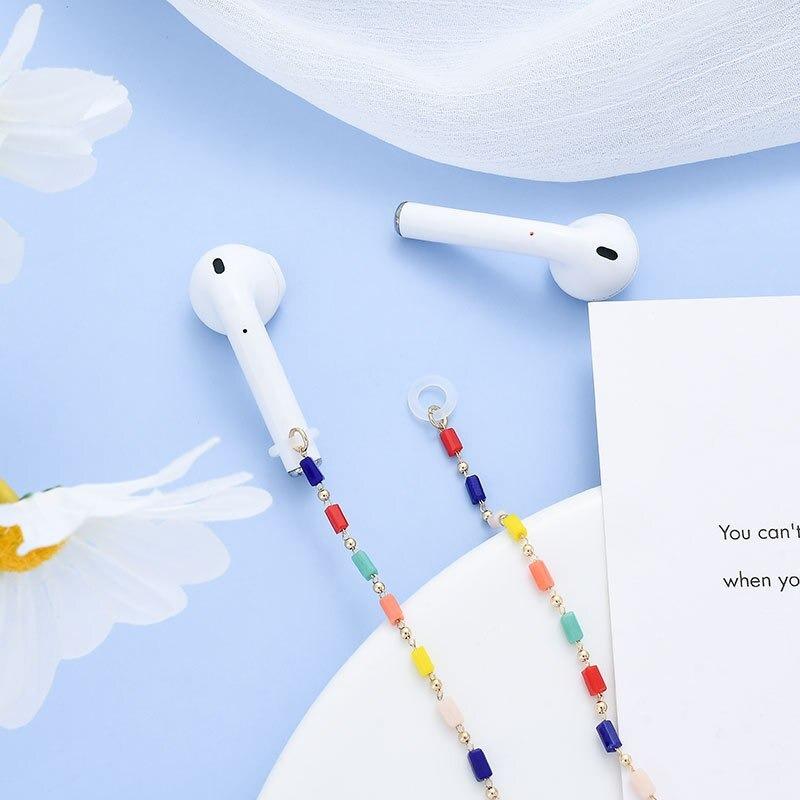 Anti-Verlust-Schlüsselband mit Perlen-Akzentkette für AirPods