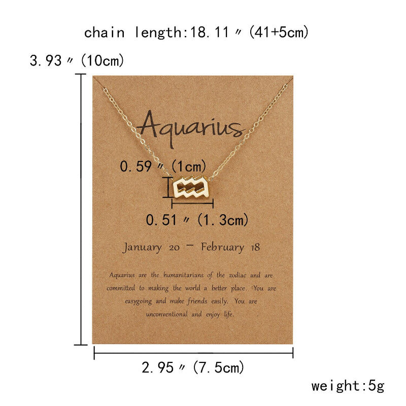 Astrologische 12 Sternbild Sternzeichen Halskette