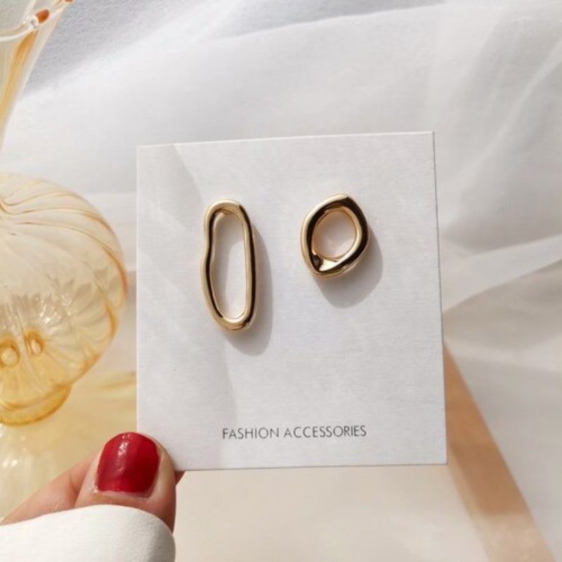 Asymmetrische geometrische, unregelmäßig geformte Statement-Ohrhänger