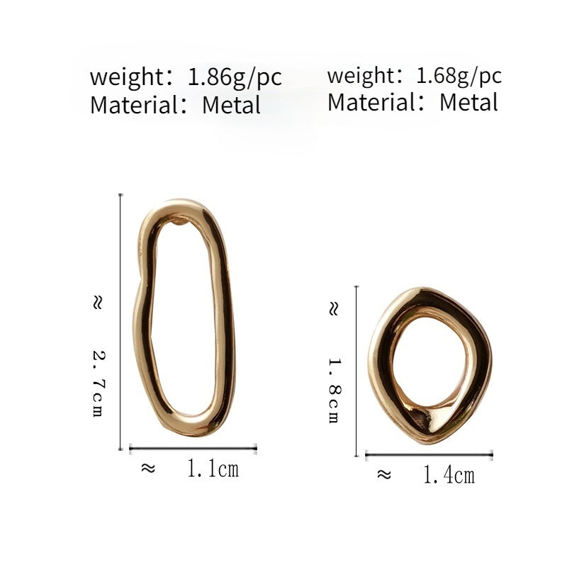 Asymmetrische geometrische, unregelmäßig geformte Statement-Ohrhänger