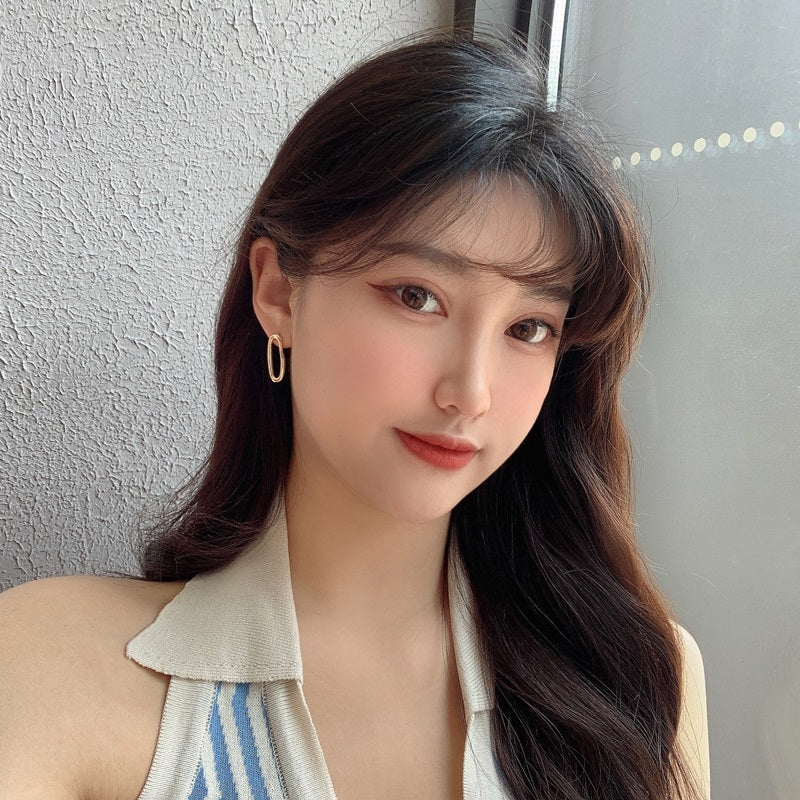 Asymmetrische geometrische, unregelmäßig geformte Statement-Ohrhänger