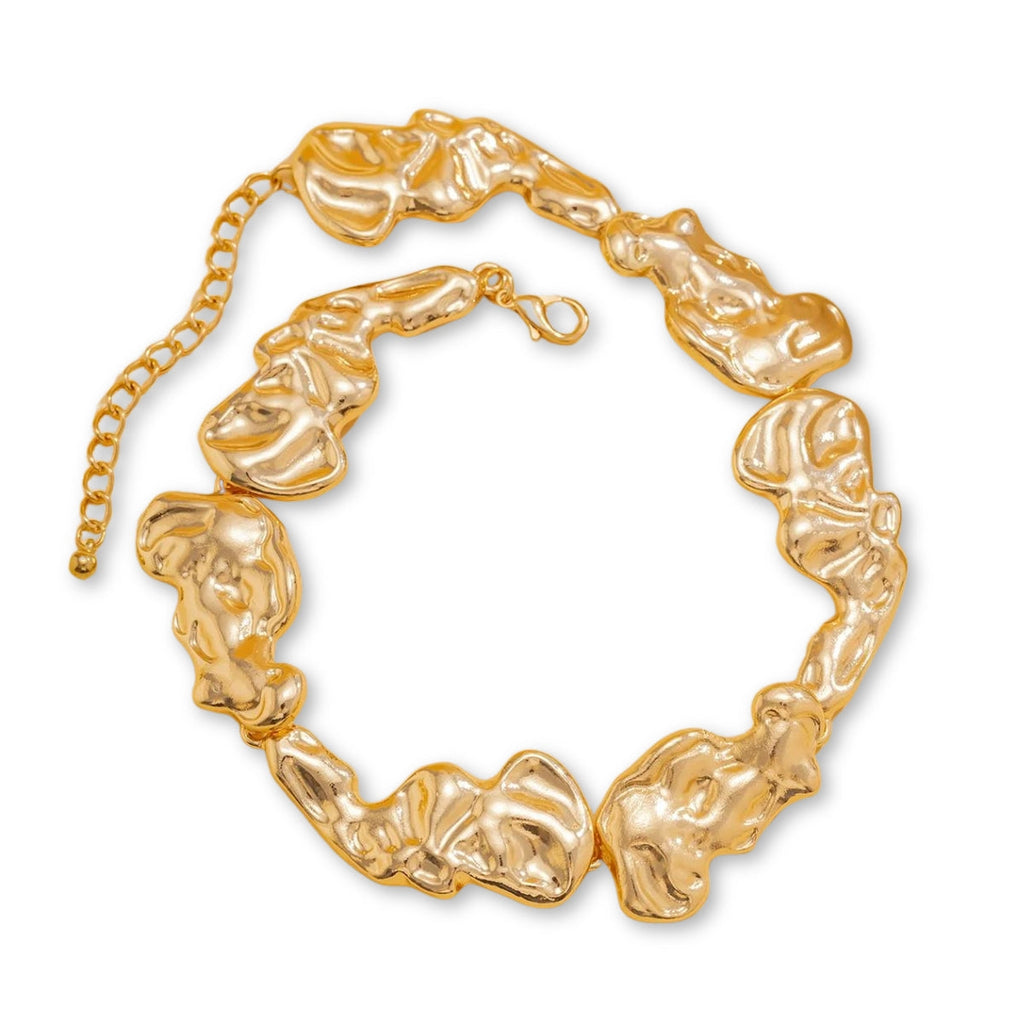 Chunky Choker - Fashion Statement Luxus Halskette in Gold & Silber