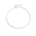 Perlenkette mit Verschluss aus 14 Karat Gold