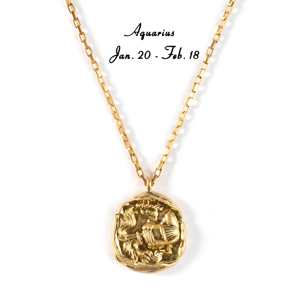 18 Karat Gold Sternzeichen-Anhänger - Luxuriöser himmlischer Astrologie-Schmuck