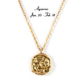 18 Karat Gold Sternzeichen-Anhänger - Luxuriöser himmlischer Astrologie-Schmuck