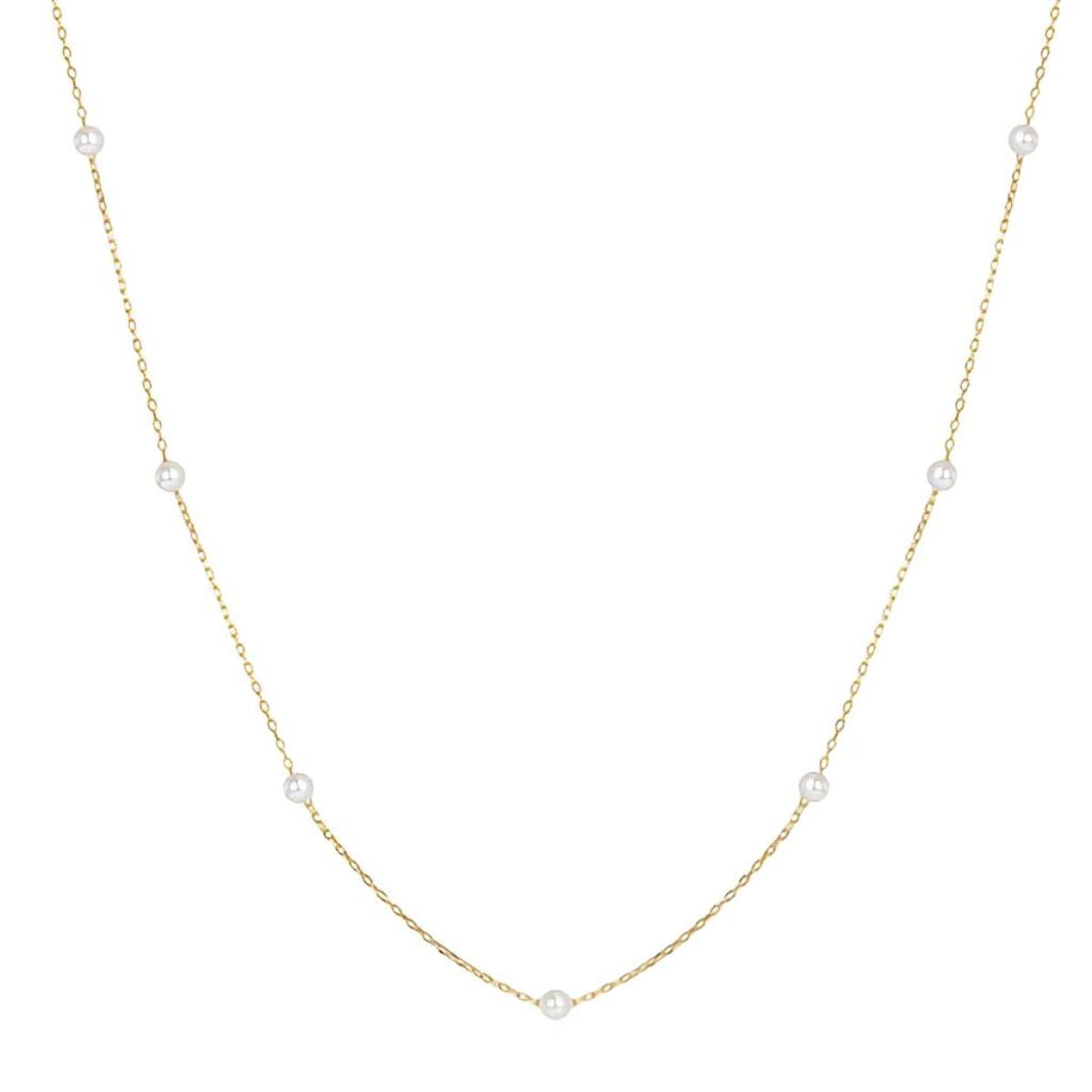 Perlenkette aus 925er Sterlingsilber – hypoallergene, zarte Kette