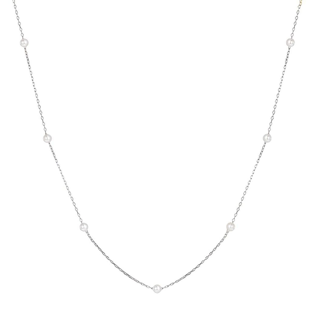 Perlenkette aus 925er Sterlingsilber – hypoallergene, zarte Kette