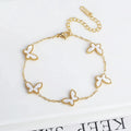 Verstellbares goldenes Schmetterlings-Charm-Armband – stilvoller, zarter Luxusschmuck