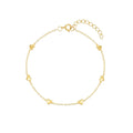 Verstellbares goldenes Herzarmband - zierlicher romantischer Schmuck für Sie