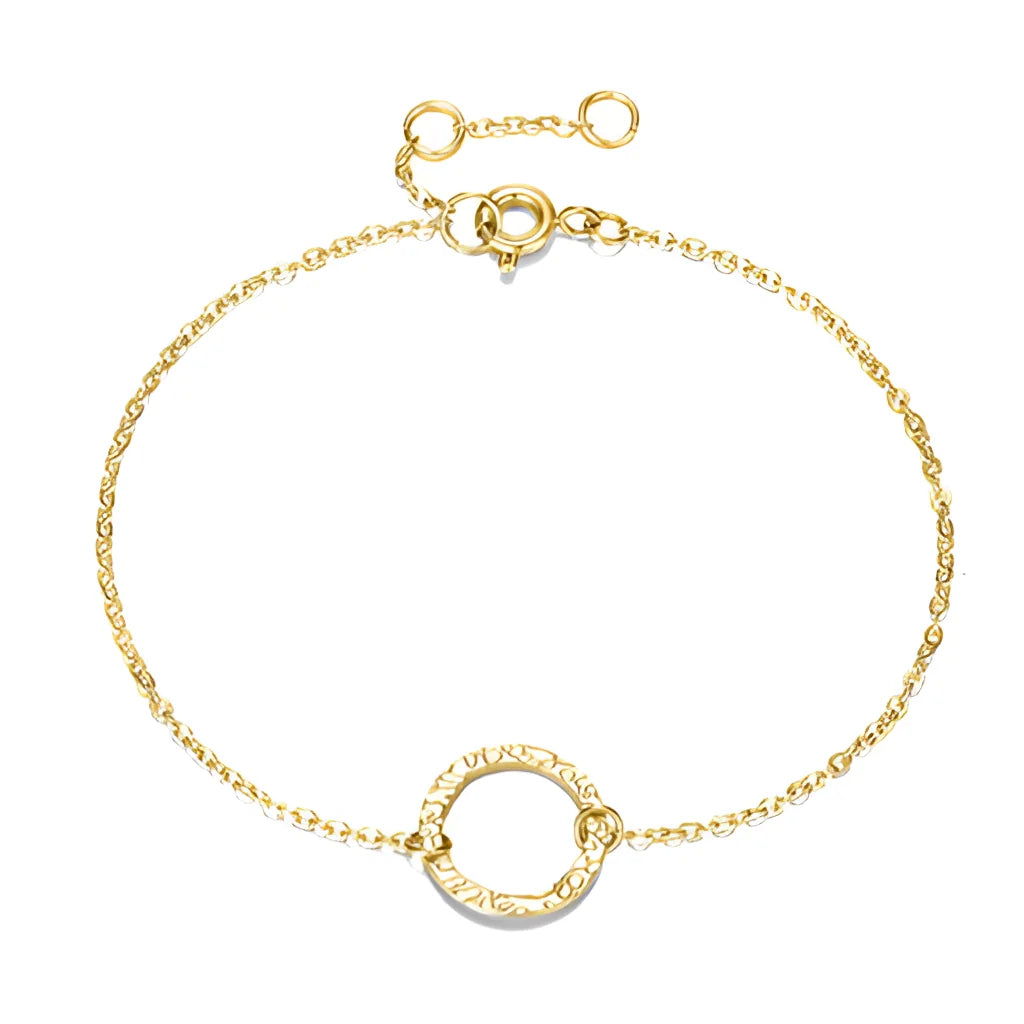 Verstellbares Armband mit rundem Anhänger - minimalistisch und elegant