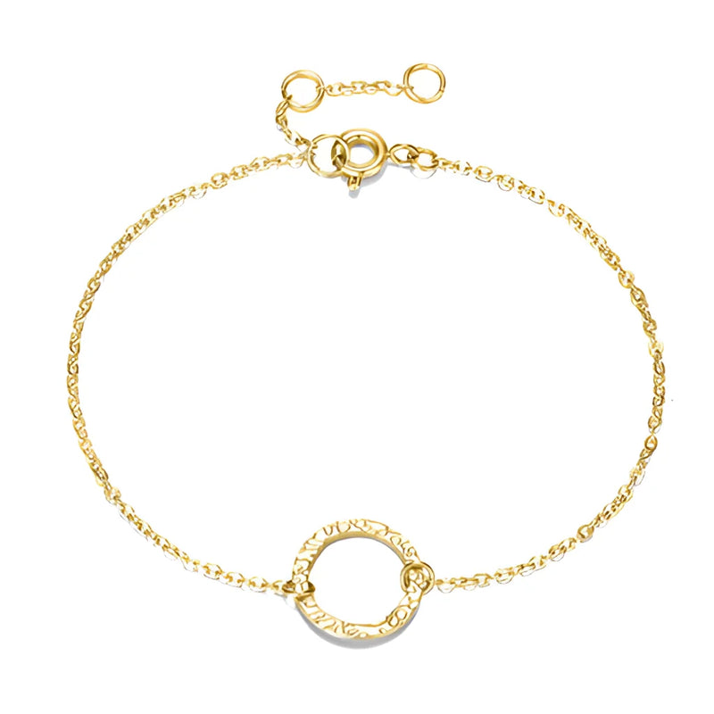 Verstellbares Armband mit rundem Anhänger - minimalistisch und elegant