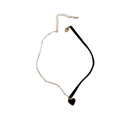 Verstellbares Samt-Halsband mit goldenem Herzanhänger – Romantisches Geschenk