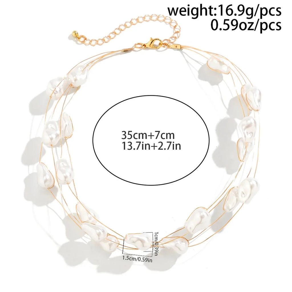 Barocke Perlenkette - Einzigartiger Kpop Brautschmuck
