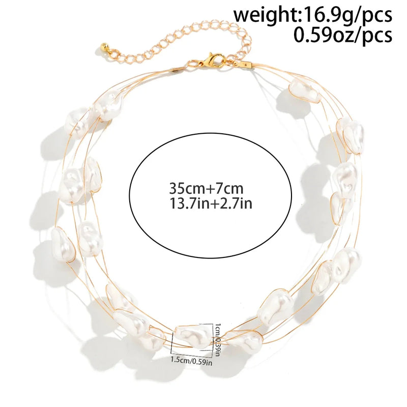 Barocke Perlenkette - Einzigartiger Kpop Brautschmuck