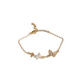 Schmetterling & Stern Gold Charm Armband - Elegantes verstellbares Schmuckgeschenk