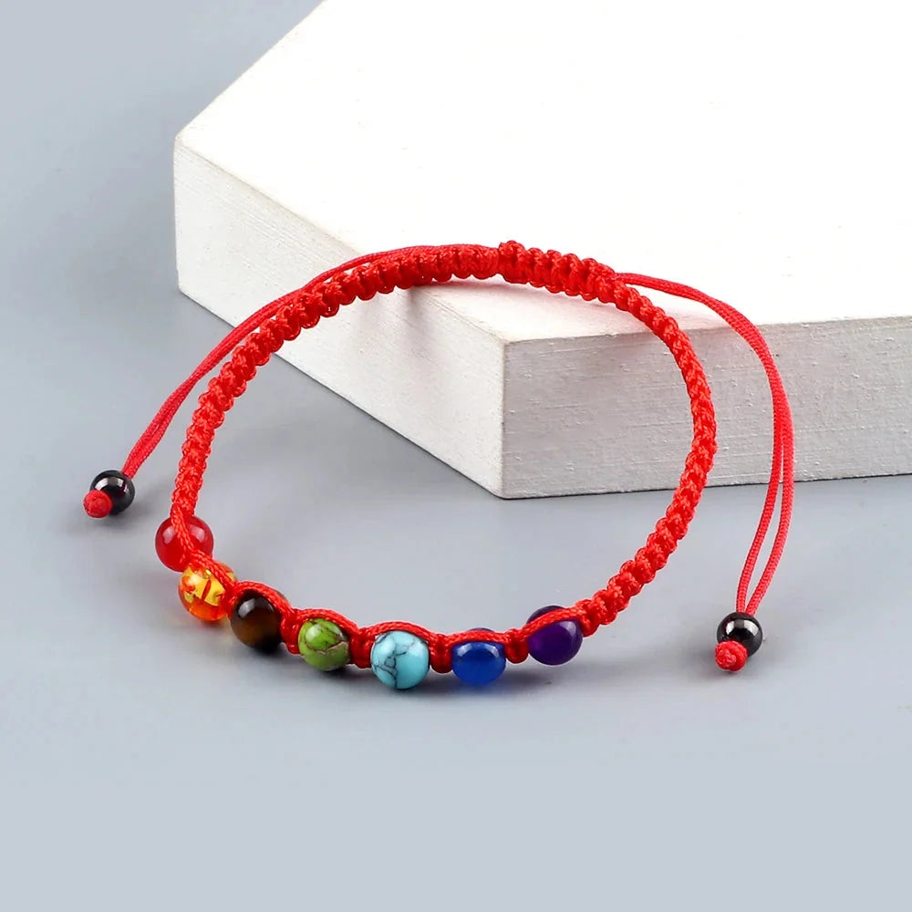 Chakra-Armband – verstellbarer mehrfarbiger Edelstein für Yoga, Meditation und Heilung